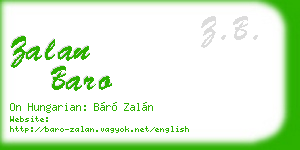zalan baro business card