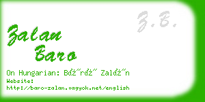 zalan baro business card